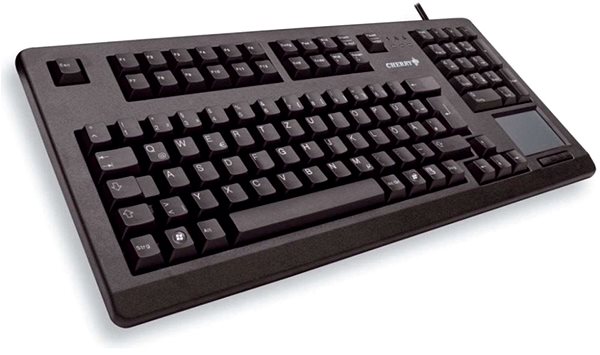 Tastatur CHERRY G80-11900, schwarz - UK Seitlicher Anblick