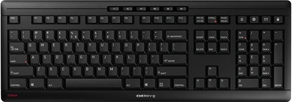 Set klávesnice a myši CHERRY STREAM DESKTOP RECHARGE čierno-sivý – UK Klávesnica