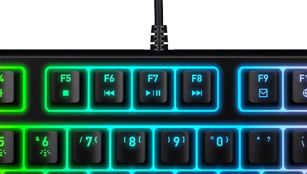 Gaming-Tastatur CHERRY XTRFY K4V2, Black - US ...