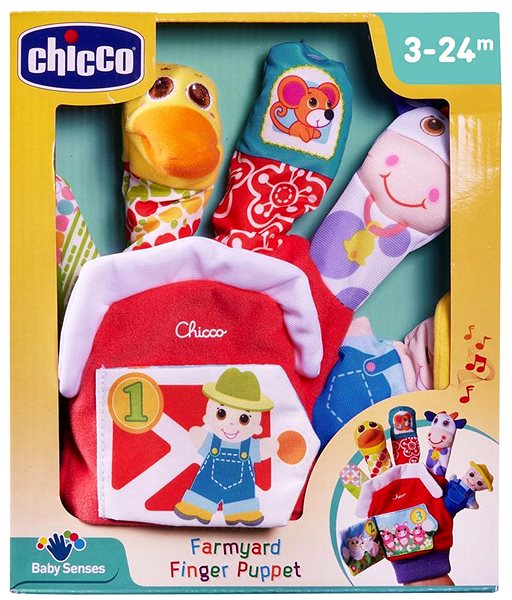 CHICCO Hand puppet with farm sounds 3m+ .