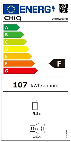Lednice CHiQ CSR94D4ER Energetický štítek