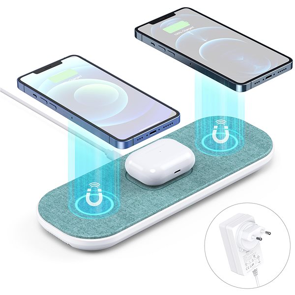 Kabelloses Ladegerät Choetech 3-in-1 Magnetic Fast Wireless Charger Pad Mermale/Technologie