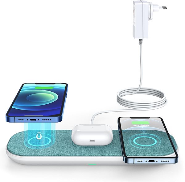 Kabelloses Ladegerät Choetech 3-in-1 Magnetic Fast Wireless Charger Pad Mermale/Technologie