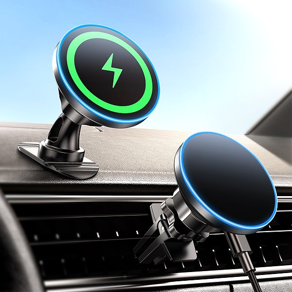 MagSafe Wireless Charger ChoeTech 15W Round Magnetic car charger holder ...