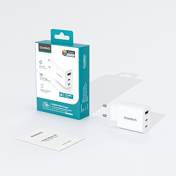 Wall Charger ChoeTech 2C+1A PD30W wall charger ...