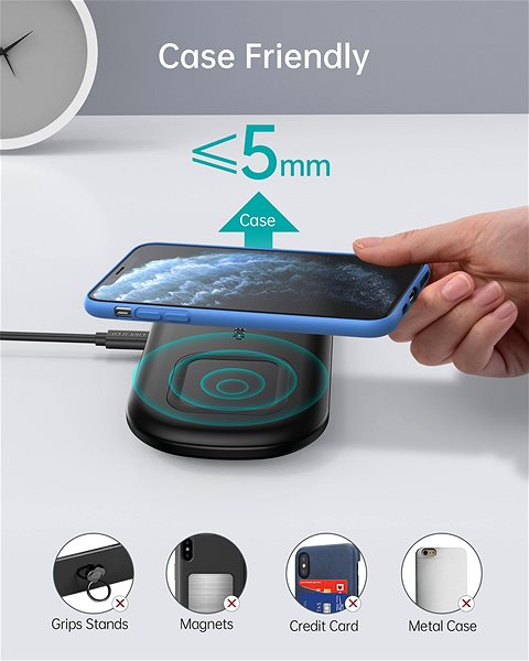 Vezeték nélküli töltő ChoeTech 2 in 1 Samsung Watch and Smartphone Wireless Charger Pad Jellemzők/technológia