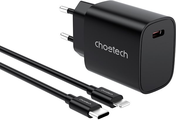 AC Adapter Choetech PD20W Type-c Wall Charger+ MFI Type-c to Lightening Cable ...