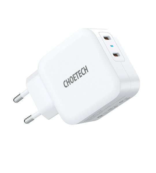 AC Adapter ChoeTech Dual USB-C PD 40W Fast Charger Screen