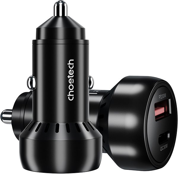 Car Charger ChoeTech 60W Dual USB-C 30w+ USB-A30w Fast Car Charger ...