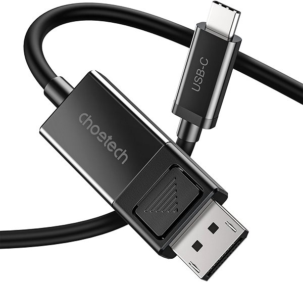 Videokabel ChoeTech Type-C (USB-C) to DisplayPort (DP) 8K Duplex Transmission Cable 1.8m Black Seitlicher Anblick
