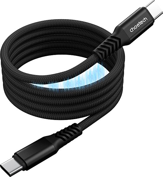Data Cable Choetech PD100W USB-C to USB-C 1M Magnet Nylon Cable--black ...