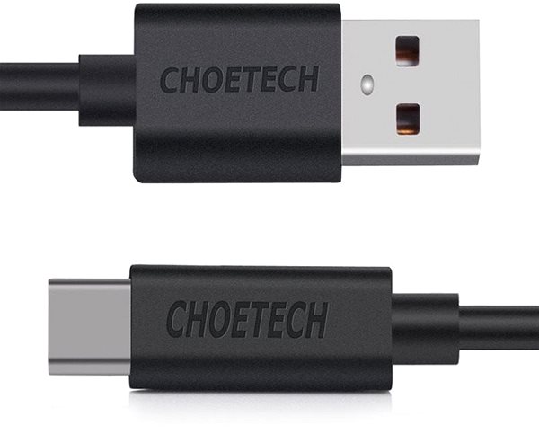 Datenkabel ChoeTech USB-C to USB 2.0 Cable 2m Black Anschlussmöglichkeiten (Ports)