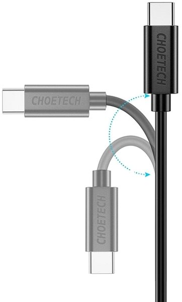 Datenkabel ChoeTech USB-C to USB 2.0 Cable 2m Black Mermale/Technologie