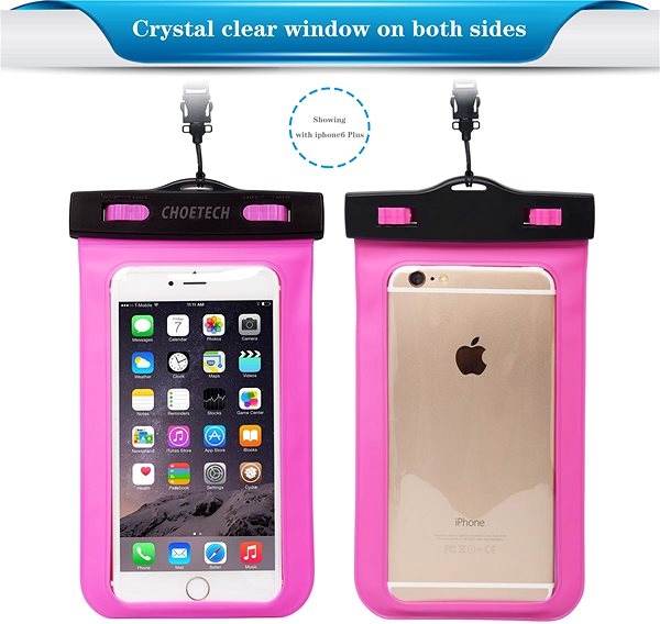 Handyhülle ChoeTech Waterproof Bag for Smartphones Pink ...