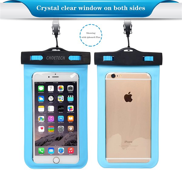 Puzdro na mobil ChoeTech Waterproof Bag for Smartphones Blue ...