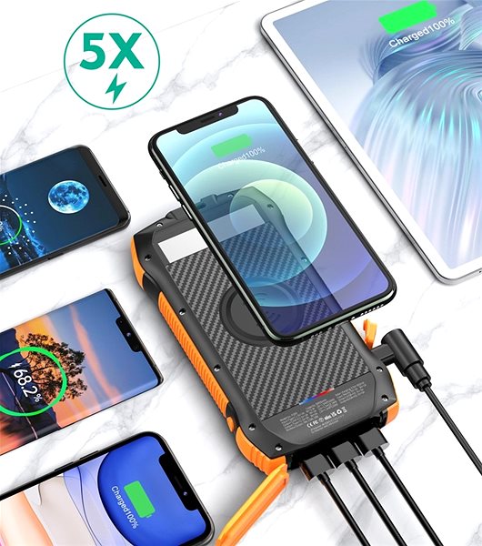 Power Bank ChoeTech B657 20000mAh solar Power Bank ...