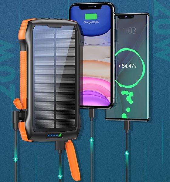 Power Bank ChoeTech B657 20000mAh solar Power Bank ...