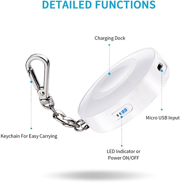 Power Bank ChoeTech MFi Wireless Charger Power Bank 900mAh for Apple Watch White Features/technology