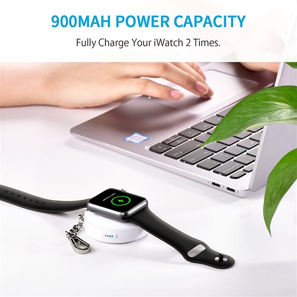 Powerbank ChoeTech MFi Wireless Charger Power Bank 900mAh for Apple Watch Weiss Lifestyle