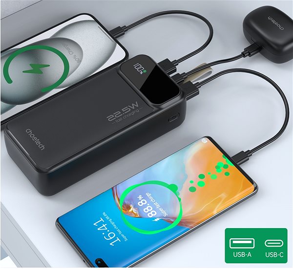 Power Bank ChoeTech Digital Powerbank B730 PD22.5W 30000mAh ...