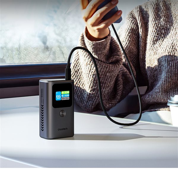 Power Bank ChoeTech 10,000mAh PD30W 3Ports & TFT Display Power Bank ...