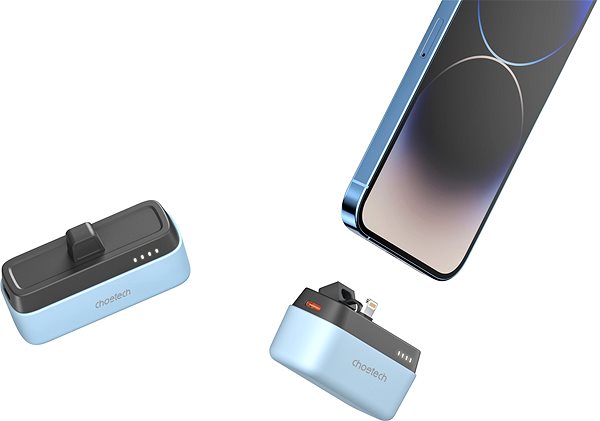 Power Bank ChoeTech PD20W 5000mAh Power Bank with Type C Plug blue ...