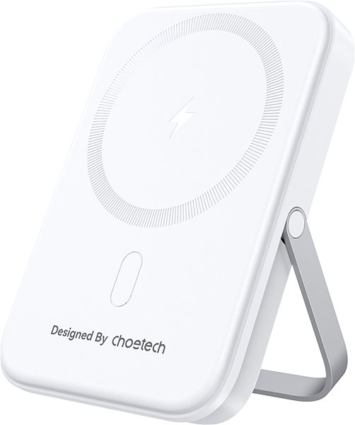 Power Bank ChoeTech PD20W 5000mAh Magnetic Power Bank with holder white ...