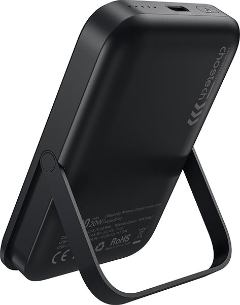 Power Bank ChoeTech PD20W 5000mAh Magnetic Power Bank with holder black ...