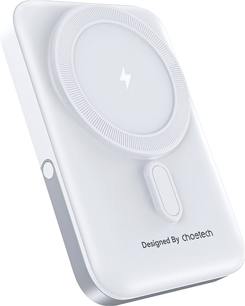 Power Bank ChoeTech PD20W 10000mAh Magnetic Power Bank with holder white ...