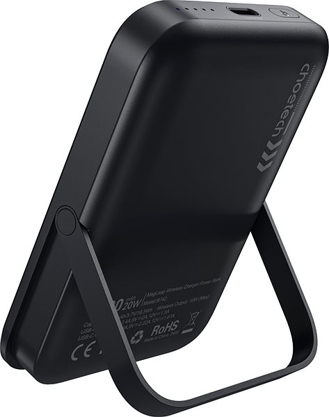Power Bank ChoeTech PD20W 10000mAh Magnetic Power Bank with holder black ...