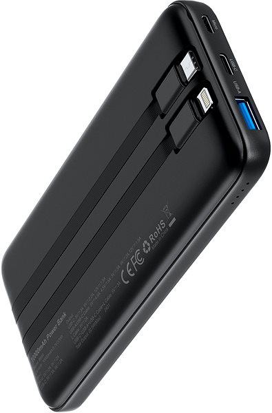 Power Bank ChoeTech 22.5W Fast Charging Power Bank with Cable out ...
