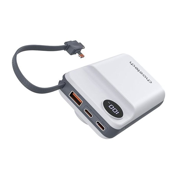 Power Bank ChoeTech 20000mAh LED display power bank for Mobile and Apple watch white ...