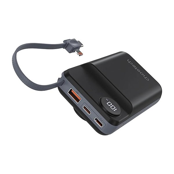 Power Bank ChoeTech 20000mAh LED display power bank for Mobile and Apple watch black ...