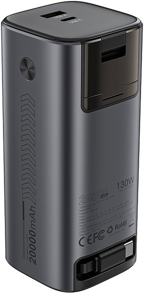 Power Bank ChoeTech TFT 20000mAh PD130W Power Bank with input/output cable ...