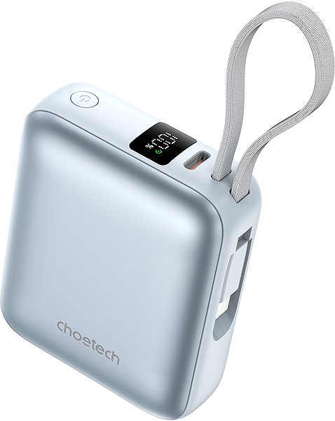 Power Bank Choetech Mini 35W 10000mAh Power Bank with USB-C input/output Cable-- blue ...