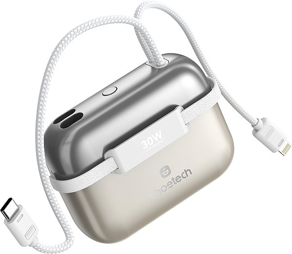Power Bank Choetech Mini Bag Digital 10000mAh PD30W Power Bank
with Type-c+L cable Out for Ipad/iphone --light ...