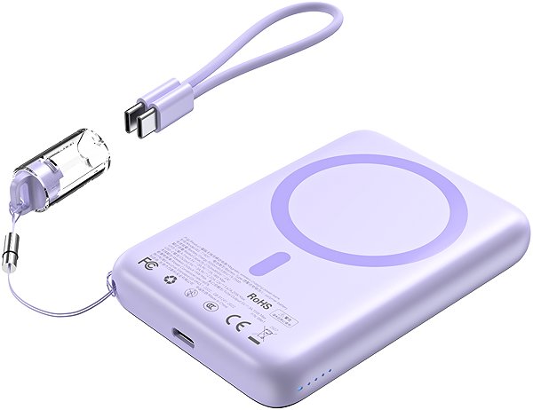 Power Bank ChoeTech CCC Certified 10000mAh Ultra Thin Magnetic Power Bank - purple ...