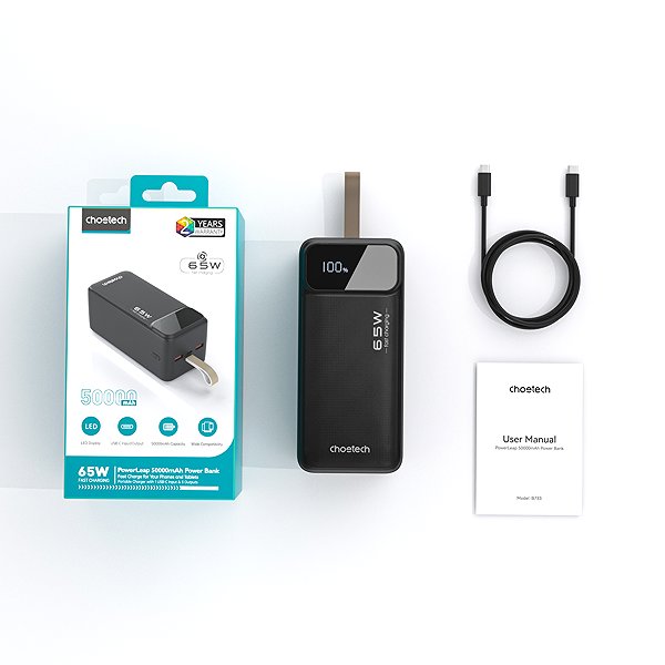 Power Bank ChoeTech PD65W Power bank 50000mAh ...