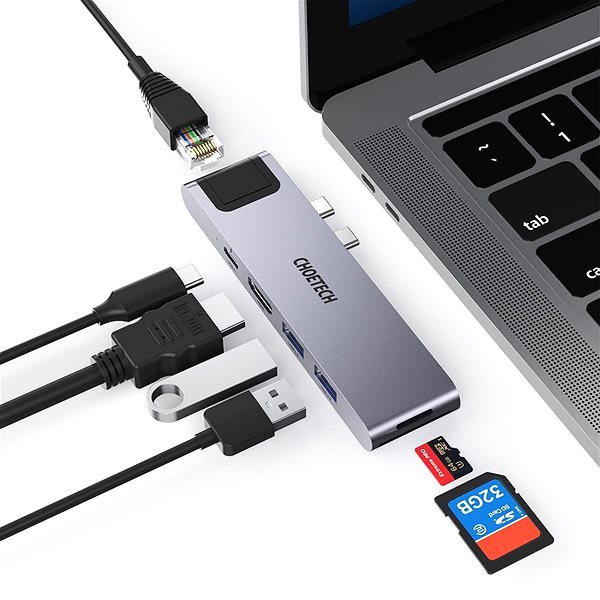Docking Station Choetech 7-in-1 USB-C Multiport Adapter Connectivity (ports)