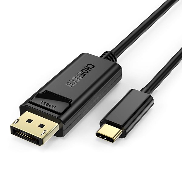 Videokabel Choetech USB-C auf DisplayPort 4K PVC 1,8 m Kabel Seitlicher Anblick