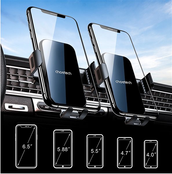 Phone Holder ChoeTech 15W Auto-induction Wireless car charger holder ...