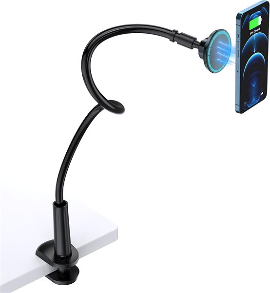 Phone Holder ChoeTech Magnetic Desktop Flexible-Arm Holder for iPhone 12 / 13 / 14 Series Black Features/technology
