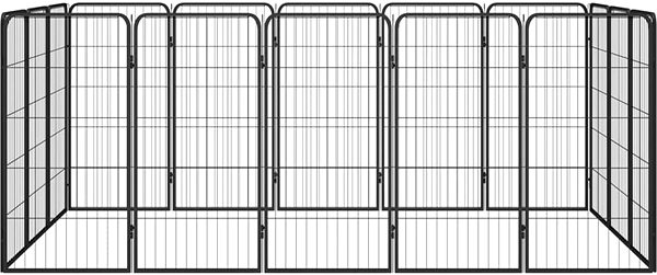 Ohrádka pro psa Shumee Ohrádka pro psy 16 panelů 50 × 100 cm černá ...