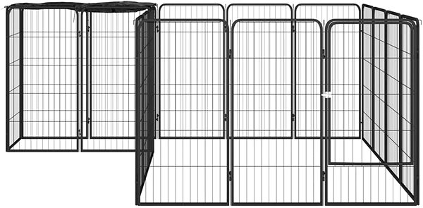 Ohrádka pro psa Shumee Ohrádka pro psy 18 panelů 50 × 100 cm černá ...