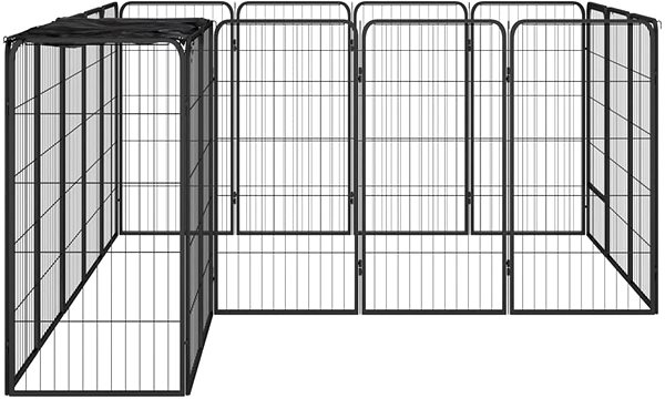 Ohrádka pro psa Shumee Ohrádka pro psy 18 panelů 50 × 100 cm černá ...