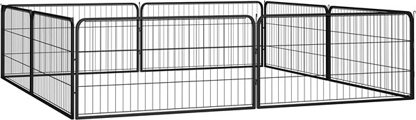 Ohrádka pro psa Shumee Ohrádka pro psy 8 panelů 100 × 50 cm černá ...