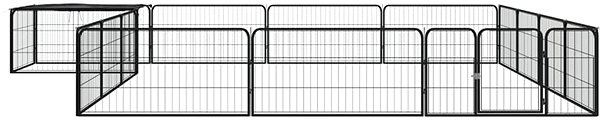 Ohrádka pro psa Shumee Ohrádka pro psy 16 panelů 100 × 50 cm černá ...