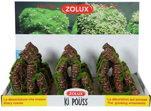 Zolux Totem aquarium decoration with live moss resin 10,2 × 6,3 × 13,9 cm .