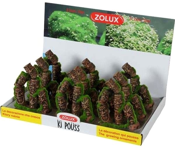 Zolux Totem aquarium decoration with live moss resin 10,2 × 6,3 × 13,9 cm .