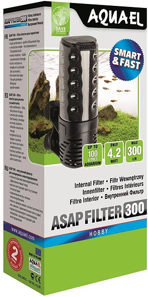 Aquael ASAP 300 aquarium filter.